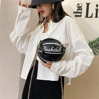 À la mode à la mode polyvalent Instagram sac à bandoulière petite balle ronde femmes sacs longue chaîne bandoulière sac de basket-ball