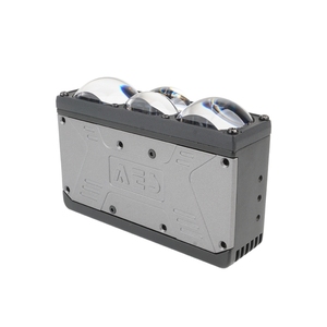 AES 6PCS X3 + 1PC Chips LED Láser Triple Bi-LED Lente Auxiliar de Proyector 80W 90W Potente Redondo Cuadrado Cuatro Rayos Láser 6000K - Product Image 1