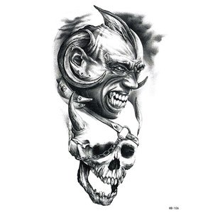 Nuevo Tatuaje Temporal de Calavera 2026, Diseño <span class=keywords><strong>en</strong></span> Papel Negro Impermeable para Hombres y Mujeres, para Brazo y <span class=keywords><strong>Cuello</strong></span>, Arte Corporal para Adultos - Product Image 3