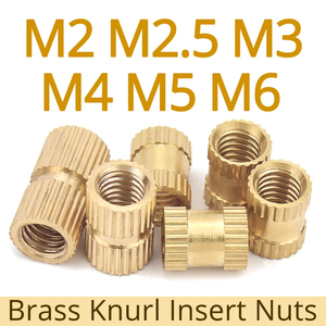 Inserts filetés moletés en cuivre OEM M2 M3 M4 M5 M6, fabricant d'inserts filetés en laiton pour plastiques - Product Image 1