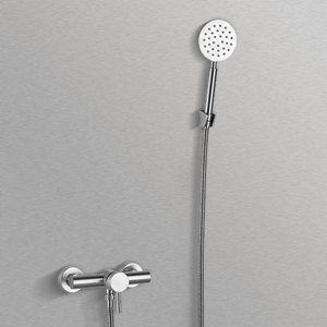 304 Stainless Steel Brushed Single Handle Shower Set Rain Spray Round Head Ceramic Valve 7.0gpm Flow Rate - Product Image 2