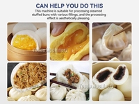 Machine automatique à faire des petits raviolis et des petits pains, machine à baozi avec moteur pour dim sum, petits pains vapeur farcis, bao et momo dimsum