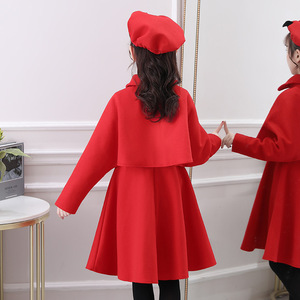 Nouvelle <span class=keywords><strong>robe</strong></span> sans manches en laine rouge de style coréen, ensemble de vêtements 3 pièces, <span class=keywords><strong>robe</strong></span> en laine d'<span class=keywords><strong>hiver</strong></span> pour bébés filles - Product Image 4