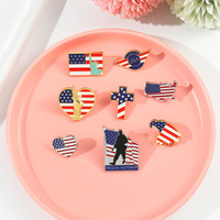Insigne en métal du drapeau américain des États-Unis jour de l'indépendance broche de peinture en alliage broche en émail doux vente en gros