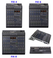 Console de mixage audio professionnelle à 6 canaux, processeur d'effets sonores DSP avec multifonction pour karaoké, bande, studio domestique