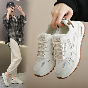 Nuevos Zapatos de <span class=keywords><strong>Mujer</strong></span> a la Moda con Suela Gruesa Antideslizante 2024 Transpirables Estilo Universitario Casuales Deportivos tipo Zapatillas para <span class=keywords><strong>Mujer</strong></span> - Product Image 1