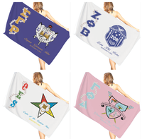 Serviettes de plage personnalisées de haute qualité avec logo, motif sur mesure, pour les meilleures ventes de serviettes d'été de la Sorority Nationale en gros