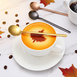ช้อนเสิร์ฟสแตนเลสดีไซน์เกาหลีรักษ์โลก พร้อมเคลือบสีเงิน สีทอง สีโรสโกลด์ สำหรับไอศกรีม กาแฟ ชา - Product Image 6