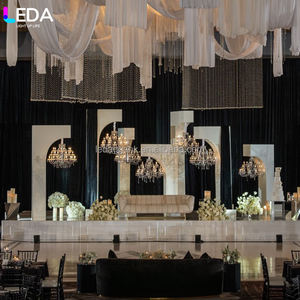 LEDA New Design Wedding Stage Props White Acrylic <b>Backdrop</b> <b>Stand</b> for Indoor Wedding Arch Decoration - Product Image 2