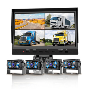 Caméra embarquée pour camion MDVR 7 pouces, écran partagé quad 2 canaux avec 4 caméras de recul HD 1080P pour la sécurité et l'aide au recul des camions et poids lourds - Product Image 1