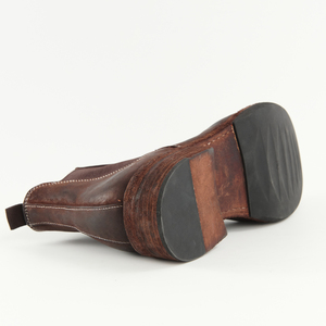 Bottes <span class=keywords><strong>Chelsea</strong></span> montantes pour hommes en cuir de cheval véritable, style vintage fait main, à bout rond, avec logo brodé, chaussures courtes d'hiver à enfiler - Product Image 6