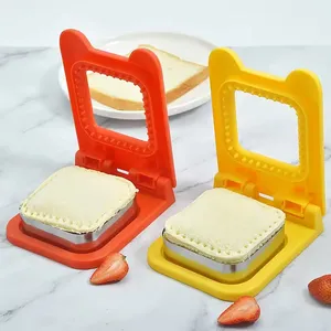 יצרנית תבנית סנדוויץ' מרובעת מנירוסטה מותאמת אישית DIY חותך וסילר סנדוויץ' טוסט