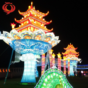 Lanternes chinoises traditionnelles en soie LED faites à la main, imperméables, très réalistes, pour l'extérieur, Diwali, Ramadan, Saint-Valentin - Product Image 5