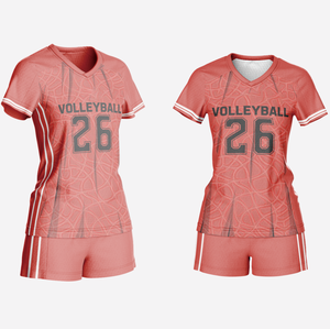 Atmungsaktives Volleyball trikot Free Design Volleyball Uniform Polyester Spandex Blend Volleyball Wear Set - Product Image 3