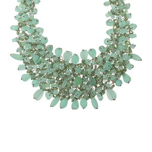 Ethnic Handmade Mint <b>Green</b> Seed <b>Bead</b> Choker <b>Necklace</b> for Women & Girls Fashionable New Design Emotion Pattern Wholesale Price - Product Image 2