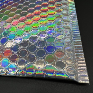 Chất lượng cao Poly vận chuyển bao bì độn phong bì kim loại 350*300 + 40 mét Holographic bong bóng bưu phẩm - Product Image 4