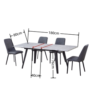 Fábrica China Vende Mesa de Madera con Patas de Metal de Estilo Moderno y Lujoso, Tablero de Fibra de Densidad Media, Personalizable - Product Image 1