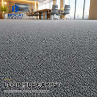 Moquette mur à mur en nylon PP pour salle de conférence d'hôtel, 12 mm, tapis roulé sur mesure pour projet