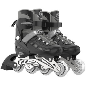 Patines en línea Sway para niños con ruedas de PU de alta elasticidad, suela de TPR, forro de malla, ajuste regulable, calzado deportivo. - Product Image 1