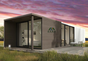 Cabane en bois préfabriquée durable, écologique, <span class=keywords><strong>à</strong></span> énergie solaire, entièrement personnalisable, contemporaine, imperméable, pour hôtel - Product Image 2