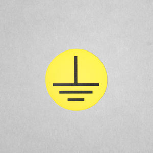 Pegatinas de Seguridad con Símbolo de Puesta a Tierra para Paneles Eléctricos, Equipos Industriales, Seguridad en el Lugar de Trabajo, Resistentes al Calor e Impermeables - Product Image 1