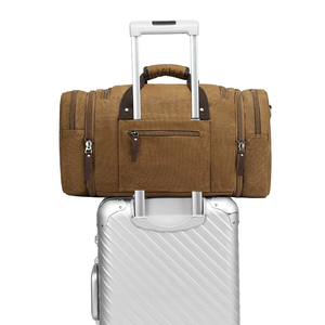 Sac de voyage extérieur de style européen et américain, sac à main en toile, sac bandoulière, sac de bagages portable, insert pour chariot, sac grande capacité - Product Image 5