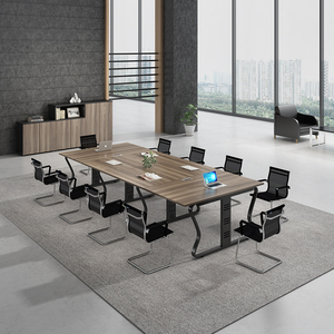 Nuevo modelo de lujo, mesa de reuniones de oficina de madera moderna minimalista, escritorio de conferencias, 4/6/8/10 personas, tamaño personalizable extensible - Product Image 4