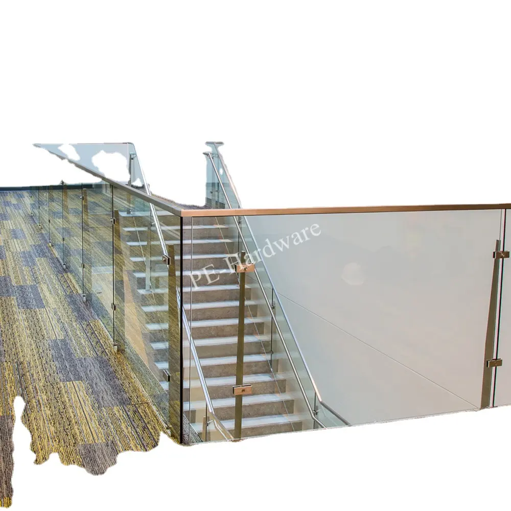 Edelstahl 304 Veranda Glas Balustrade Design