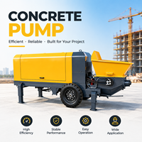 Pompe à béton diesel HBT40, machine portable montée sur remorque pour la construction résidentielle