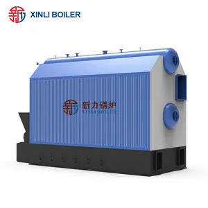 Industrial SZL Double Drum 10 Tons Steam Boiler With Chain Grate For Tannery