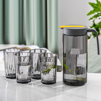 Verseuse à Eau Colorée de Ménage avec Ensemble de Tasses, Pichet en Verre et Service de Carafe