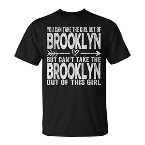T-shirt unisexe pour adulte Brooklyn Girl, col rond, manches courtes, imprimé en sérigraphie, design New York City - Product Image 2