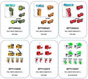 Et lega Mini Diecast giallo fuoco veicolo scorrevole auto da combattimento giocattolo di plastica per bambini piccoli Juguetes Camiones Camiones promozionali - Product Image 5