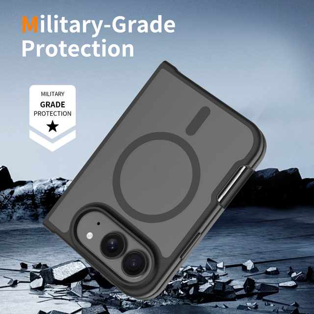 Ultra-Thin 2-in-1 Design Wireless Charging PC Phone Case Shockproof Heavy Protection Magnetic Cover for iPhone 18 Duo New