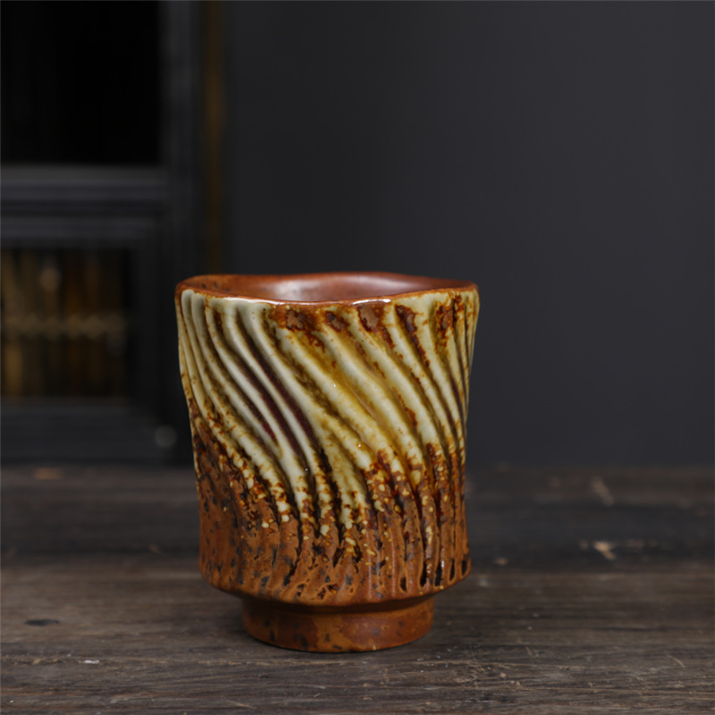 Tazza da tè Line Round Mouth 150ml - giallo sfumato