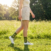 Calcetines de Verano Transpirables con Diseño Jacquard 100% Algodón, Antibacterianos, con Detalle de Puño Moderno, Ecológicos, para Uso en Interiores
