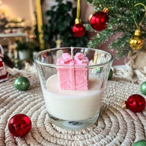 AIKUN Vente en gros de parfum d'arbre de Noël Bougie en pot de verre Bougie en cire de soja parfumée à combustion longue pour cadeau de vacances avec logo personnalisé - Product Image 4