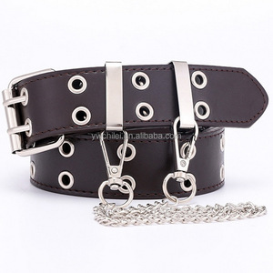Cinturón <span class=keywords><strong>de</strong></span> <span class=keywords><strong>Cuero</strong></span> PU con Doble Ojal, Estilo Punk, <span class=keywords><strong>para</strong></span> <span class=keywords><strong>Mujer</strong></span>, Cinturón <span class=keywords><strong>de</strong></span> 2 Orificios <span class=keywords><strong>para</strong></span> Jeans - Product Image 3