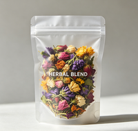 Sachet Doypack en plastique laminé avec feuille d'aluminium de qualité alimentaire, refermable, pour emballage de thé avec logo personnalisé imprimé