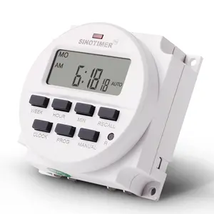 7 Days Programmable Timer Switch With Listed Relay Inside And Countdown Time TM618N 110V 220V AC din rail timer switch