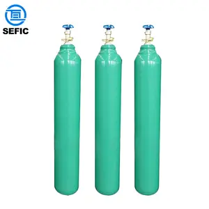 6m3 40l 150bar Leeg Hogedrukstaal Zuurstofstikstof Argon Helium Co2 Waterstofgas Cilinder Hoge Klasse Veiligheid Messing Klep