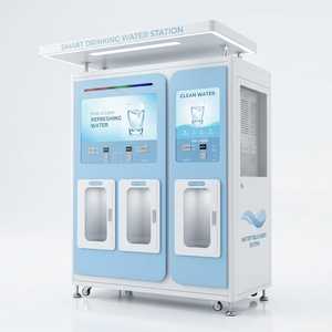 เครื่องกรองน้ำดื่มระบบ Reverse Osmosis ยี่ห้อ Lu แบบหยอดเหรียญ ช่องจ่ายน้ำคู่ พร้อมระบบจ่ายน้ำอัตโนมัติ สำหรับใช้งานกลางแจ้ง กำลังไฟ 180 วัตต์ - Product Image 1