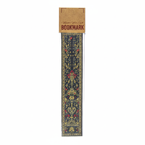 Marcapáginas de tejido turco con diseño de alfombra en miniatura, color dorado y negro - Product Image 2