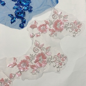 Aplique de lentejuelas de encaje bordado de varios colores marfil para vestido de baile Prince LT2401A - Product Image 5