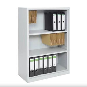 Estante de almacenamiento de metal con pared trasera, adecuado para archivos o la oficina. 1, 2 o 4 estantes. - Product Image 4