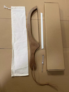 เครื่องตัดขนมปังแบบโฮมเมดใบมีดหยักสแตนเลสและไม้อะคาเซียเป็นมิตรกับสิ่งแวดล้อมทันสมัยสำหรับแป้งโดว์และบาแกต - Product Image 6