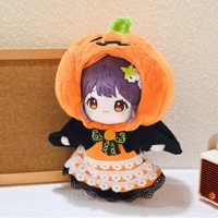 Poupée en peluche personnalisée OEM, jouet citrouille doux et respectueux de la peau, mascotte sur mesure pour exposition, poupée d'Halloween en peluche