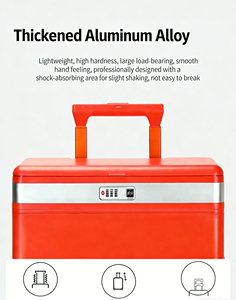 กระเป๋าเดินทางพรีเมียมสุดหรู ขนาด 20 นิ้ว พร้อมกระจกแต่งหน้าพับได้ ดีไซน์หลายช่อง  มีสินค้าในสต็อก  ล้อลากคุณภาพสูง - Product Image 5