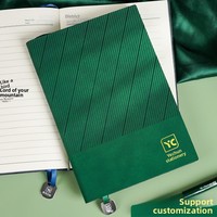Carnet de notes élégant à couverture souple texturée gaufrée, résistant à l'usure, grande capacité, idéal pour les réunions et les études
