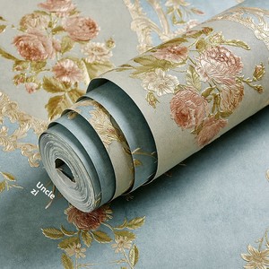 Adesivo Murale Floreale 3D in Tessuto Non Tessuto Pressato di Precisione, Autoadesivo e Rimovibile, Adatto <span class=keywords><strong>per</strong></span> Soggiorno e TV - Product Image 1